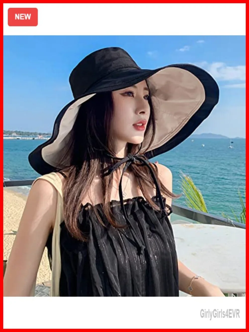 Wide Brim Reversible Sun Hat Wired Edge Foldable UV Protection